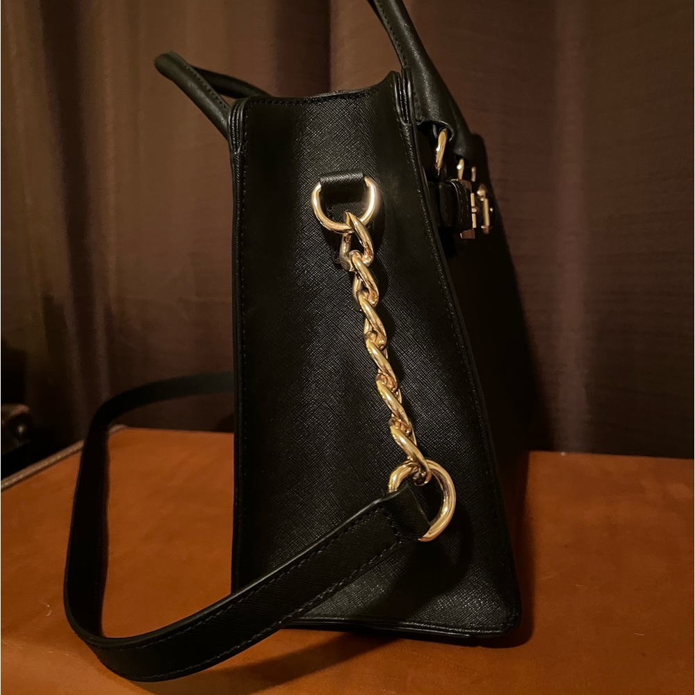 NWT Michael Kors - Hamilton EW Satchel - Black - Leather w/shoulder strap. - Picture 10 of 11